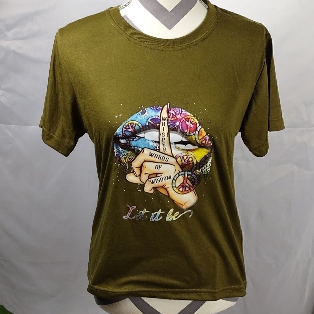 NWOT Whisper Words Of Wisdom Let It Be Tee
